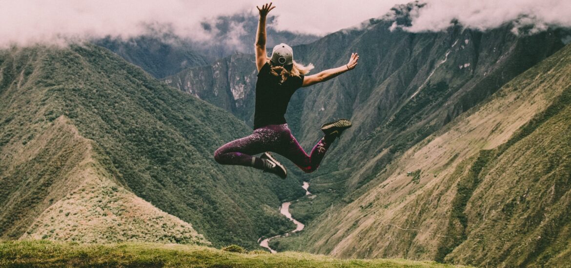 Woman Jumping for joy; freedom and life!